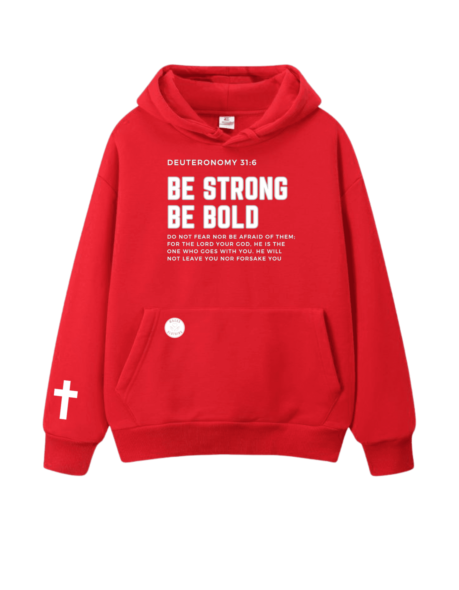 Be Strong, Be Bold Hoodie in Red